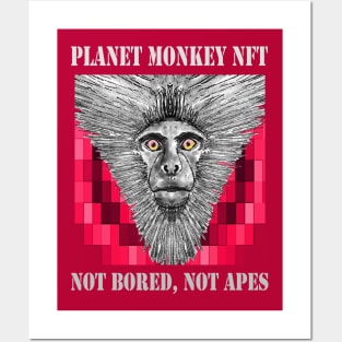 Planet Monkey NFT Not Bored Apes Posters and Art